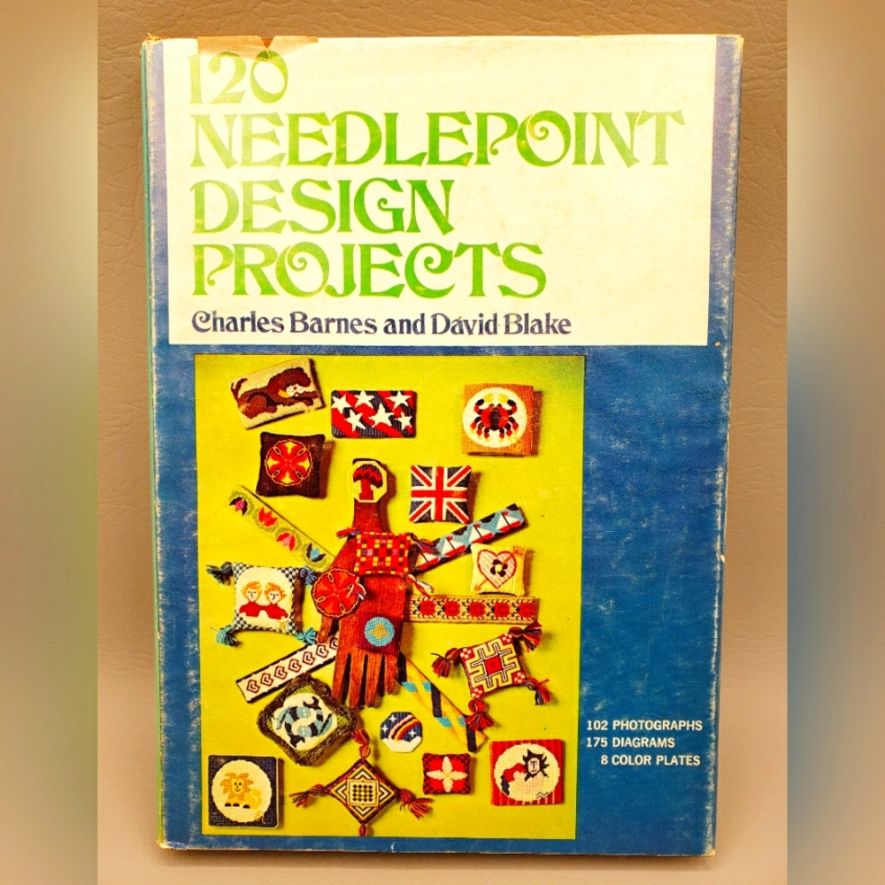 Retro Patterns 120 Needlepoint Design Projects Charles Barnes & David Blake HC.